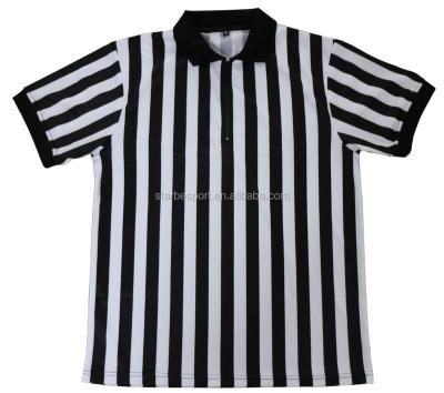 China Shirts & Custom Sublimated Referee Black White Striped Tank Top With Elastic Arm Band for sale