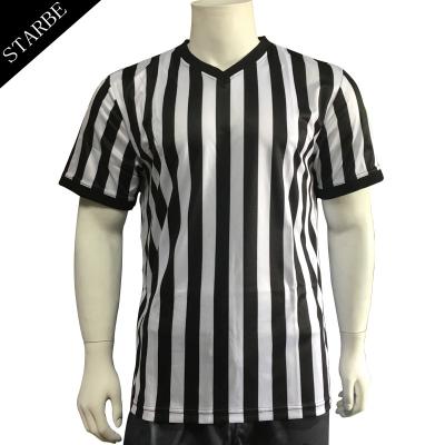 China Professional Anti-pilling Stock Men Soccer Referee Breathable Shirt for sale