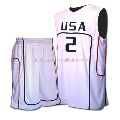 China Antibacterial Custom Basketball Uniform Design, OEM Basketball Tank Top And Shorts for sale