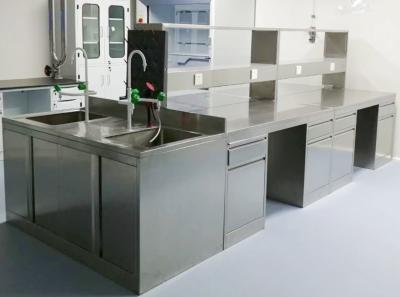 China Stainless Steel Lab Furniture Central Laboratory Table Factory Direct Selling Island Bench 3000x1500x850mm for sale