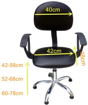 China Lab Accessories Antistatic PU Leather Gaslift Stool Laboratory Movable ESD Chair with Backrest and Armrest for sale