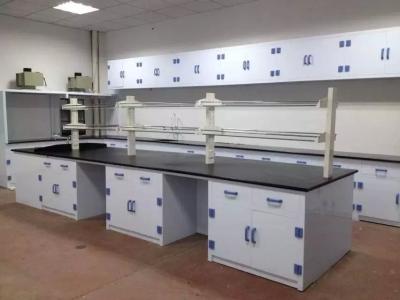 China Polypropylene Lab Central Table PP Laboratory Furniture Chemical Island Bench 10 Feet for sale