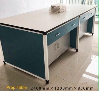 China School Lab Furniture Top Quality Aluminium Alloy Wood Lab Desk Prepartion Room Lab Bench Laboratory Prep Table With CE for sale