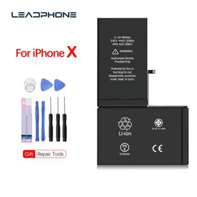 China Hot Selling Cellphone Mobile Phone Rechargeable Battery For Apple iPhone X 2716mAh Lithium Ion Battery for sale