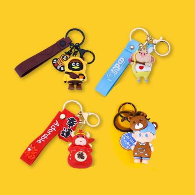 China 3d pvc key chain rubber custom soft silicone with keychains personalized custom logo made for shape rubber key chain for sale