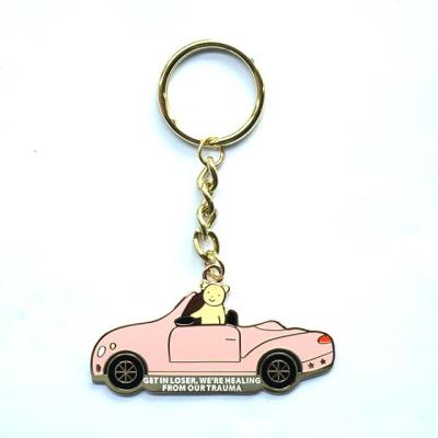 China Wholesale Custom Metal Logo Shape Keyring Zinc Alloy 2d Enamel 3d Designer Metal Factory Key Chain Key Chains for sale