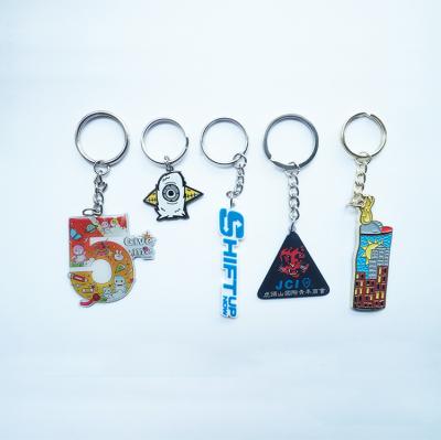 China Promotional Cute Anime Sublimation Accessories Metal Keychains Logo Custom Designer Key Holder Metal Enamel Keychain Key Chain for sale