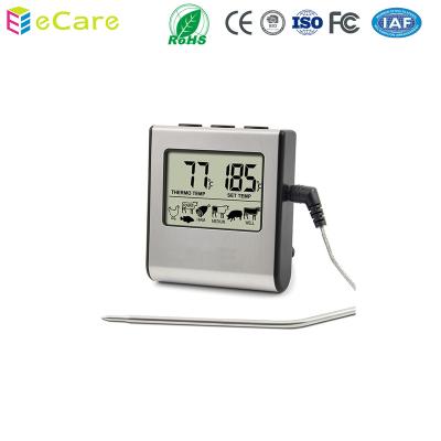 China Temperatures Recommended by USDA or Manually Kitchen Probe Meat BBQ Food Thermometer Digital Instant Read with Timer for sale