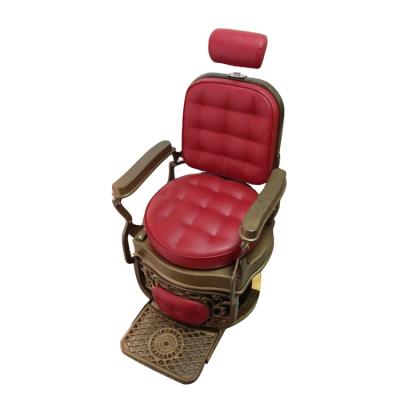 China Classic Bomacy Styling Red And Gold Classic Barber Chair For Hair Salon High Quality Equipment for sale