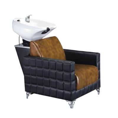 China Bomacy Traditional Cheap Classic Advanced Salon Furniture Shampoo Chair With Strong Bowl For Barber Shop for sale