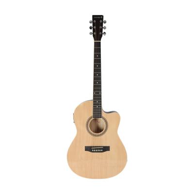 China Basswood china big factory price good 40 inch cutaway guitar 40 inch acoustic guitar with EQ for student for sale