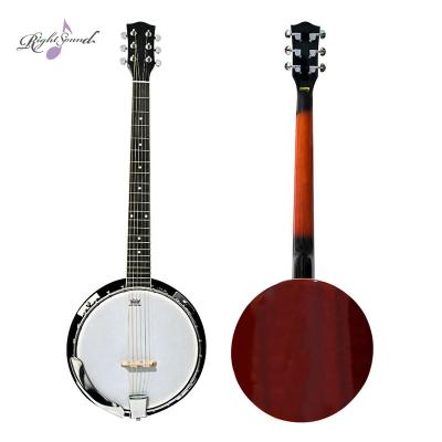 China Big 24 Light Brown Ukulele 6-String Mahogany Banjo Banjo Banjo Bracket Banjos for sale