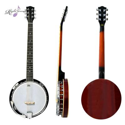 China 5 String Resonator Banjo Size 24 Mahogany Bracket Geared Professional 5th Instrument Banjo for sale