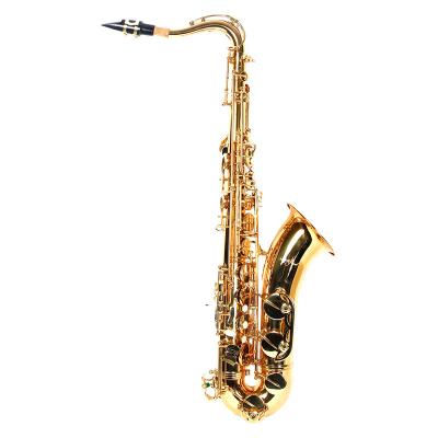 China Lacquer Professional Model High Grade Gold Lacquered Bb Tenor Saxophone for sale