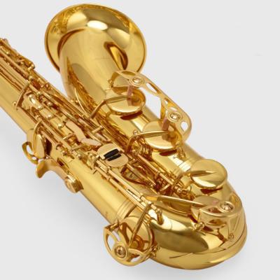 China Lacquer brass instrument high quality nickel cheap keys tenor saxophone for sale