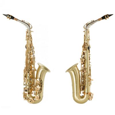 China Gold Lacquer Chinese Wholesale Wind Instrument Alto Saxophone for sale