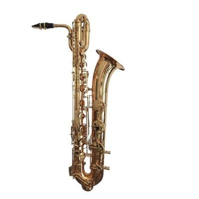 China Gold Lacquer High Grade Professional Baritone Saxophone Factory Price Baritone Saxophone for sale