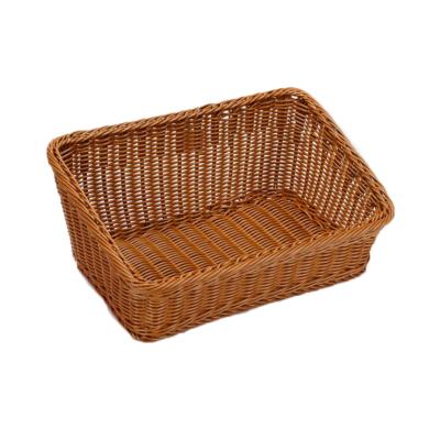 China Wholesale Customized Folding Shelf Storage Food Cheap Woven Wicker Basket For Fruits And Vegetables for sale