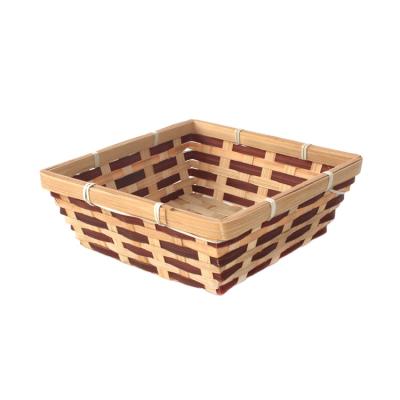 China Wholesale Chinese Bamboo Steamer Basket Folding Handmade Square Basket for sale