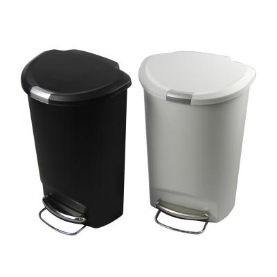 China Viable Plastic Kitchen Storage Bucket Kitchen Storage Bin Gabage Trash Bin Waste Pedal Plastic Foot Trash Can for sale