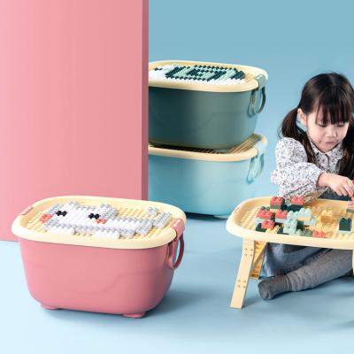 China Viable Building Block The Toy Box Storage Toys Box Kids Storage Train Box For Toys for sale