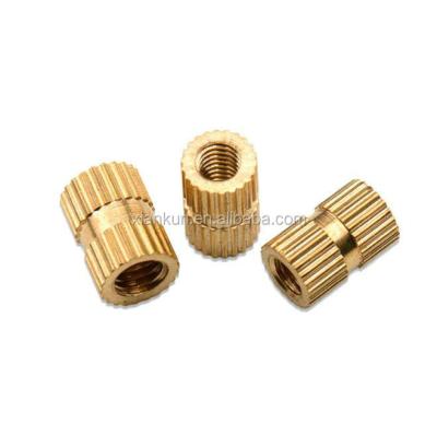 China Knurled Brass Threaded Brass Inserts Nut For Plastic for sale