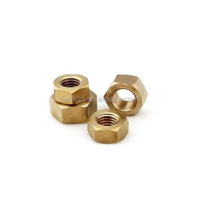 China Brass factory wholesale a wide range of copper hex nuts M2-M3-M4-M5-M6-M16 for sale