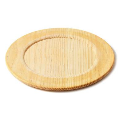 China Retro Hotel Afternoon Tea Dessert Cafe Wooden Dinner Dish Round Serving Tray Home Rastaurant Flat Press for sale