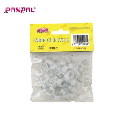 China Plastic Made In China Hot Sale High Quality Hardware 50PC Round Wire Clip for sale