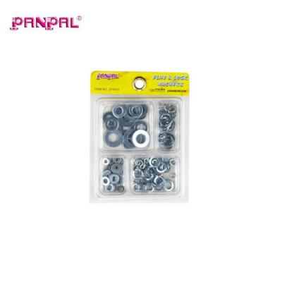 China China General Factory Industry Cheap Galvanized Flat Package Blister Pack Material 120PC Gasket And Lock Washer Set for sale