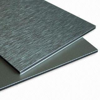 China Silver Brushed Aluminum Composite Panels 1mm -4mm polyethylene core for sale