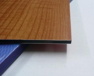 China 1mm - 4mm wooden color aluminum composite panel/Alucobond low-density polyethylene core for sale