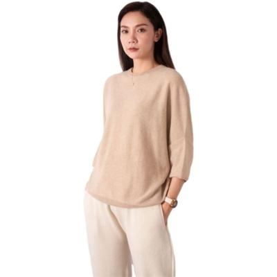 China Breathable Thicken Loose Cashmere Sweater Simple Classic Winter Knit 100% Cashmere Sweater For Women for sale