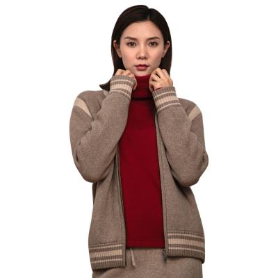 China 2020 Hot Selling Popular Recommended Product Women's Zipper Coat Sweater Breathable Cashmere for sale