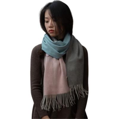 China Keep Warm Brand New OEM 100%Cashmere Thicken To Keep Warm Pink Cashmere Scarf For Women Made In China for sale