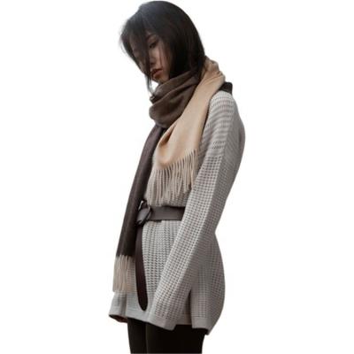 China Keep Hot Selling OEM 100%Cashmere Thicken Camel Color Cashmere Casual Scarf For Women For Wholesales for sale