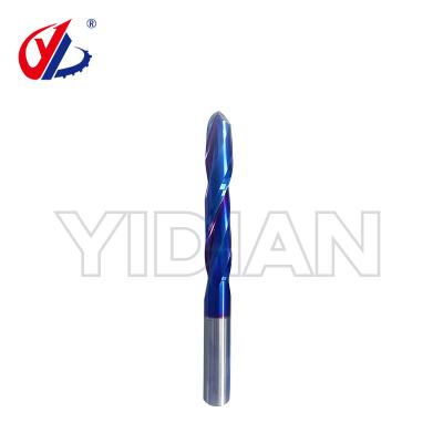 China Ball Nose Milling Cutters φ12x70x125mm 2 Flute Blue Solid Carbide End Nose Mill for sale