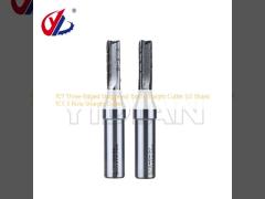 TCT Three-Edged Staggered Tooth Straight Cutter 1/2 Shank TCT 3 Flute Straight Cutter
