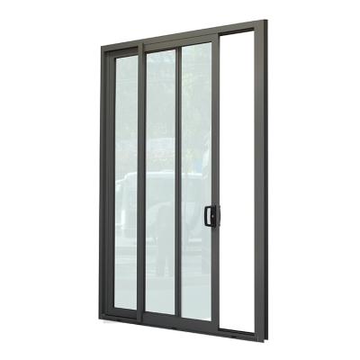 China Sliding Tempered Glass Entrance Aluminum Sliding Door 2019 Commercial Door Design for sale