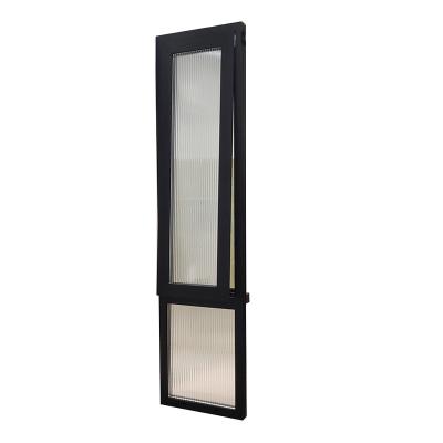 China Folding Aluminum Chain Screen Winder Awning Window Fluted Glass For Bathroom Australia Standard AS2047 for sale