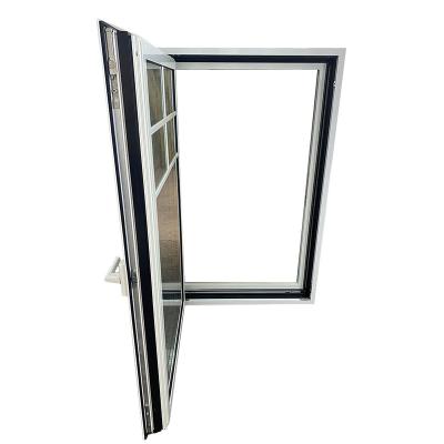 China Folding Aluminum Screen Casement Window Grill Window Design For Villa With Clear SS Mesh Manual Panel for sale