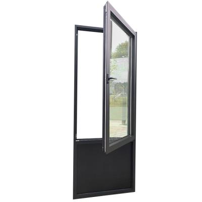 China Aluminum Folding Screen Tilt Tower Window With Hidden Hinge Hurricane Impact Windows Design Tempered Glass Window for sale