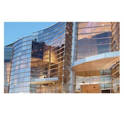 China Modern Double Reflection Exterior Facade Unit Installation Aluminum Glass Curtain Wall for sale