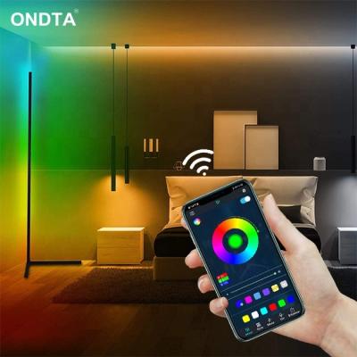 China Modern Nordic WIFI Remote Control Light RGB Floor Lamp Europe Tripod LED Floor Lamp Nordic Modern Corner Lamp for sale