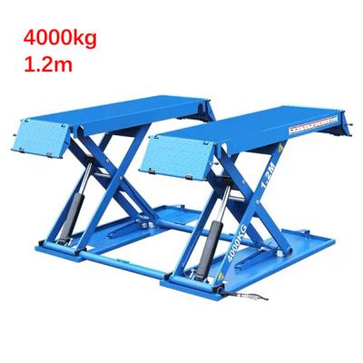 China 1.2m/1.4m and 4t Mobile Scissor Car lift 4000kg Movable Scissor lift platform 4000kg for sale