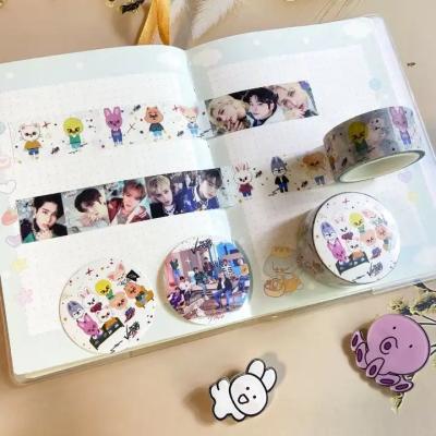 China Waterproof+Eco-friendly Wholesale Kpop Idol Group Merch Kids SKZOO Tape Sticker Stray Decorative Washi Tape for sale