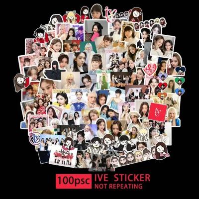 China Sticker Wholesale KPOP Idol Group Merch 100pcs/set IVE Decorative Luggage Paper Decorative Sticker for sale