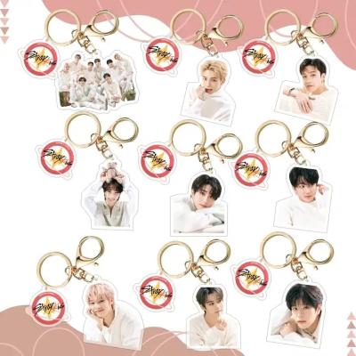 China Souvenir Wholesale Kpop Merch Kids NACIFIC Stray Plastic Keychain Acrylic Key Chain for sale