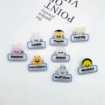 China Decoration Wholesale Kpop Idol Group Merch Cartoon Lost Beast Kids SKZOO Cute Brooch Pin Badge for sale