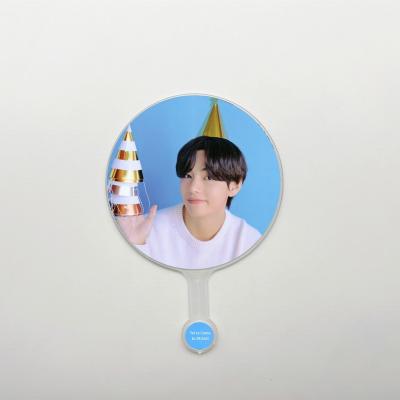 China China Wholesale Kpop Idol Group Merch Picture Picket Bangtan Boys Coming Again To BUSAN Mini Hand Fan Plastic Fan for sale